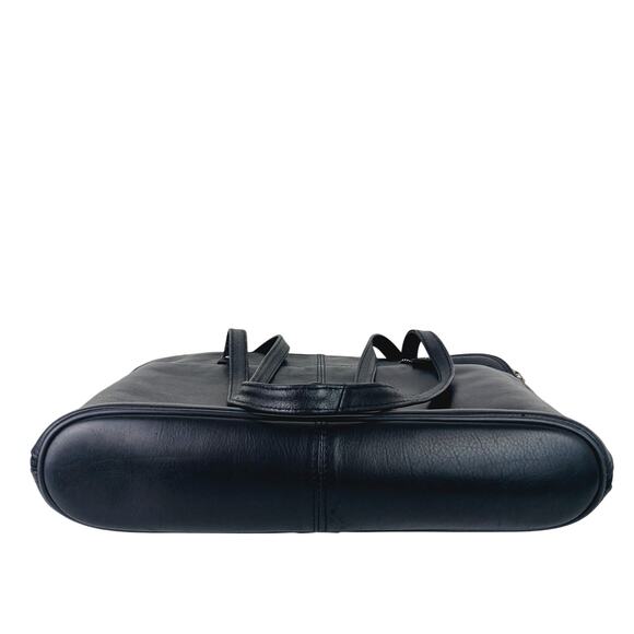 Latico Buttery Soft Top Handle Shoulder Laptop Briefcase Black Pebbled Unisex - Picture 6 of 9